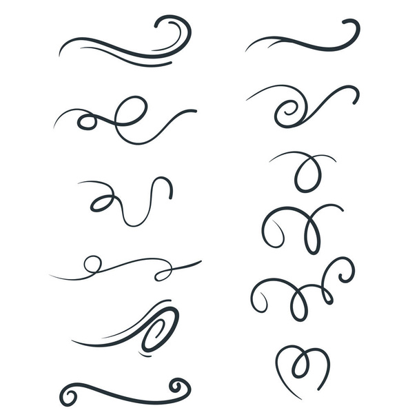 Swoosh Curls Swash Swish Scribbles Squiggle Swooshes Swashes