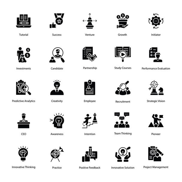 Solide Vector iconen van Human resources  - Vector, afbeelding
