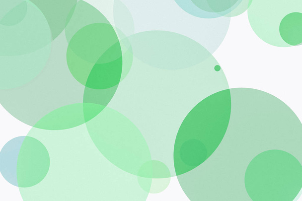 textured abstract minimalist green illustration with circles useful as a background - Photo, Image