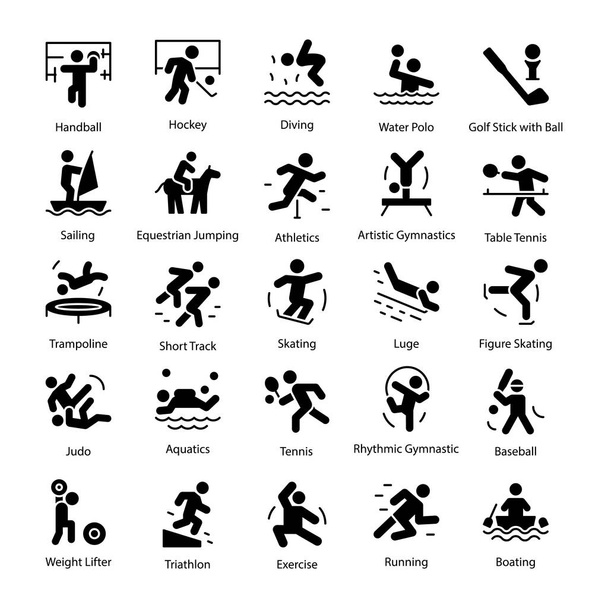 Векторные иконы на Олимпийских играх
 - Вектор,изображение