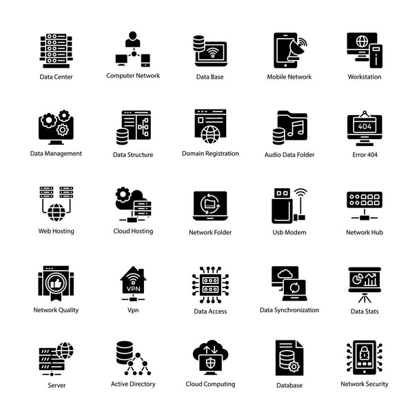 Pack d'icônes vectorielles Glyphe informatique et réseaux
 - Vecteur, image