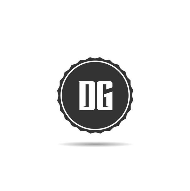 Carta Inicial DG Logo Template Design
 - Vetor, Imagem