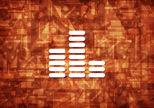 Equalizer icon isolated on brown background abstract illustration - Photo, Image