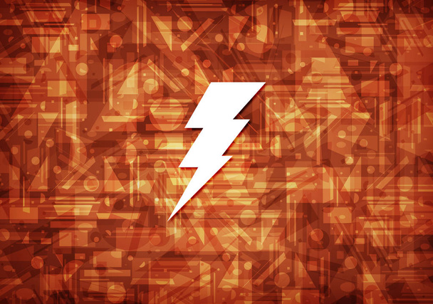 Electricity icon isolated on brown background abstract illustration - Photo, Image