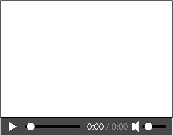 Reproductor de vídeo con pantalla en blanco - Foto, imagen