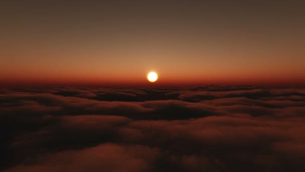 sunrise above clouds sun ray - Footage, Video