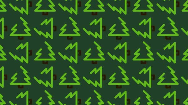 animated background pattern of a Christmas tree for culinary TV broadcasts - Video