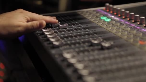 Panel de control del mezclador de música de sonido - Imágenes, Vídeo
