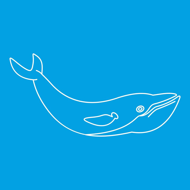 Whale fish icon, outline style - Вектор, зображення