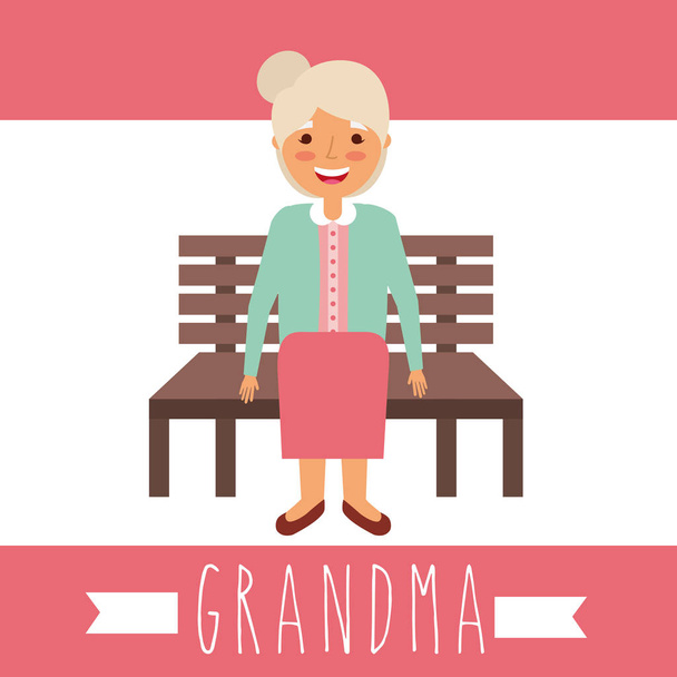 grootouders die mensen per dag - Vector, afbeelding
