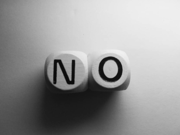 no word on white dice cubes  - Фото, изображение