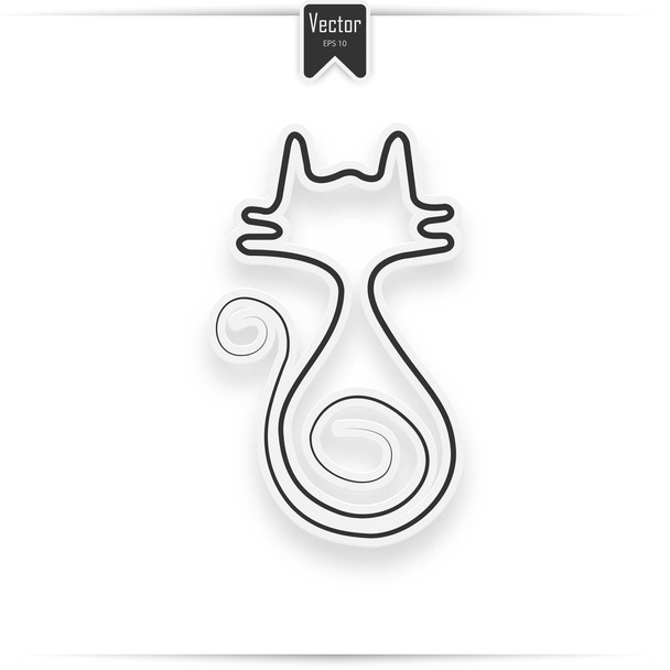 elemento de diseño realista gato
 - Vector, Imagen