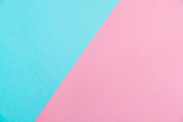 Pastel colored paper flat lay top view, background texture, pink and blue colour. - Foto, immagini