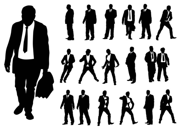 Businessman in suit on white background - Vector, Image