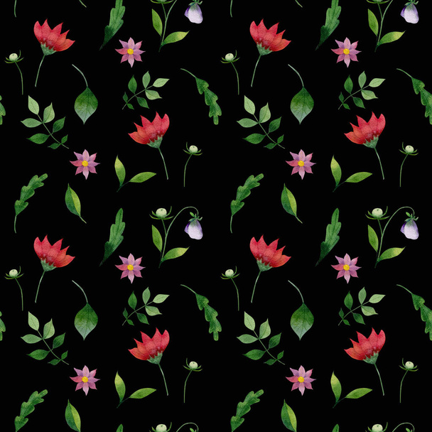 Seamless pattern of flowers  - Фото, изображение
