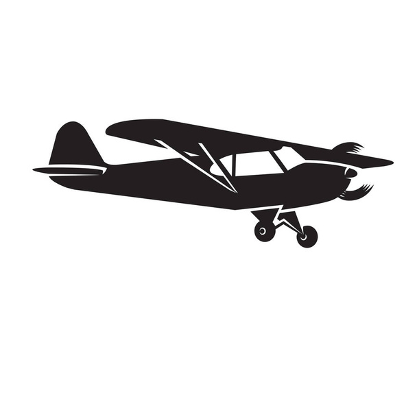 Small plane vector illustration. Single engine propelled aircraft. - Διάνυσμα, εικόνα