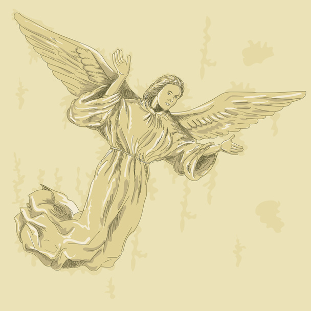 engel met wapens verspreid Superplie - Foto, afbeelding