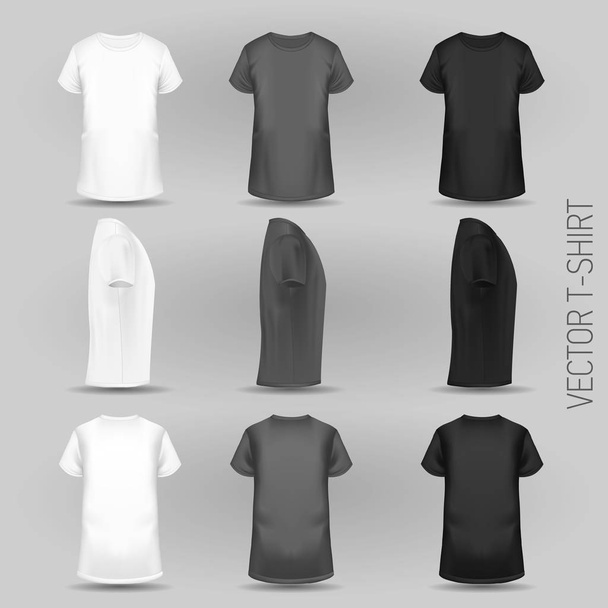 T-shirt template in three dimentions - Vettoriali, immagini