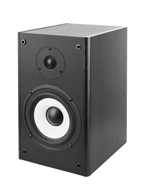 Wood Loud Speakers Isolated on White - Photo, Image