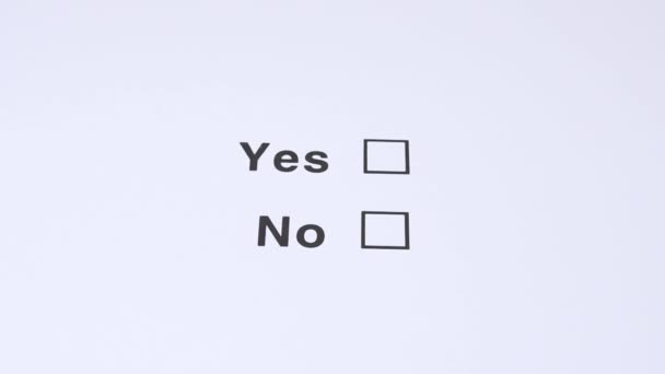 Yes And No, No choose - Footage, Video
