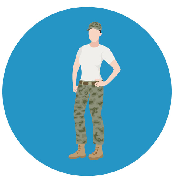 Армійські ізольовані Векторні ілюстрації повністю змінені
 - Вектор, зображення