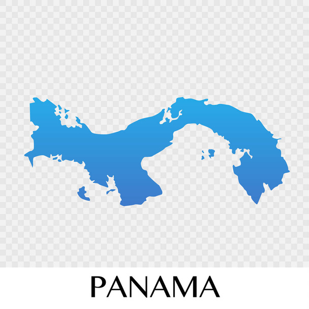 北アメリカ大陸のイラスト デザインでパナマ地図 - ベクター画像