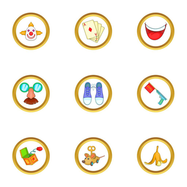 Curcus icons set, cartoon style - Vector, Image