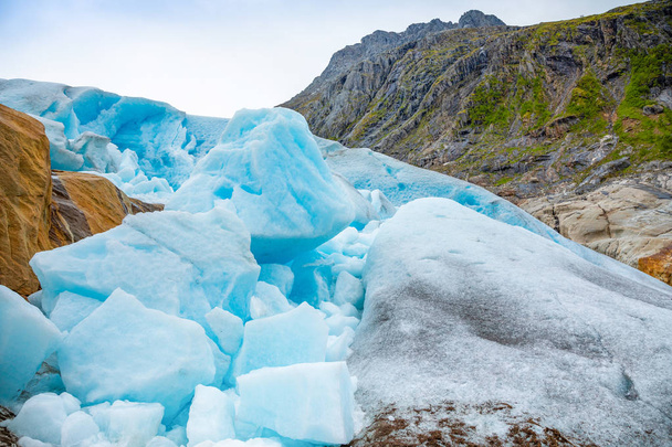 Μέρος του παγετώνα της Νορβηγίας στη Νορβηγία - Φωτογραφία, εικόνα