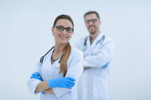 two confident medical specialists - Foto, imagen