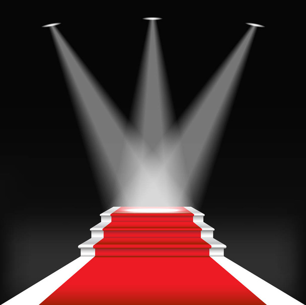 Красная дорожка для знаменитостей, концепция успеха и триумфа, EPS10
 - Вектор,изображение