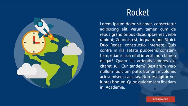 Rocket Conceptual Banner Design - Vector, Image