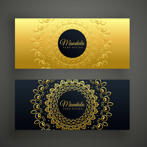 premium mandala golden banners design - Vetor, Imagem