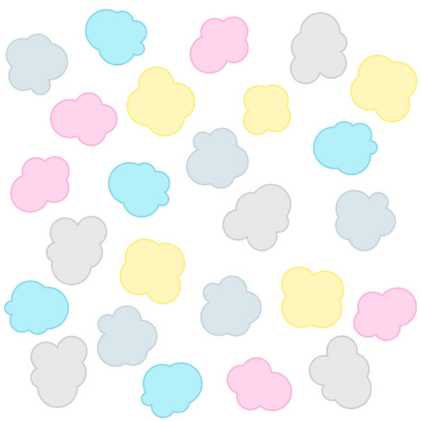 soft colorful clouds pattern background - ベクター画像