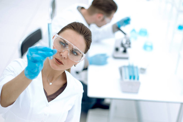 scientists chemists working in the laboratory.photo with copy space - Foto, imagen