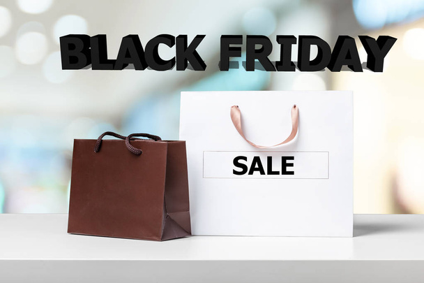 Black Friday Sale Background Template. Colorful Shopping Banner - 写真・画像
