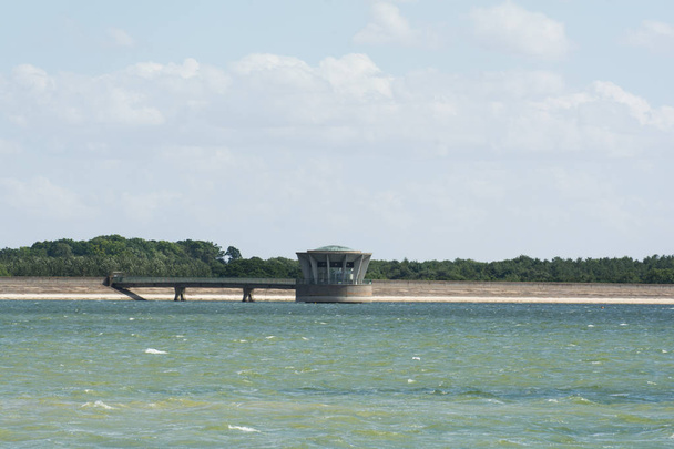 Reservoir waterstanden in de zomer uk 2018 - Foto, afbeelding