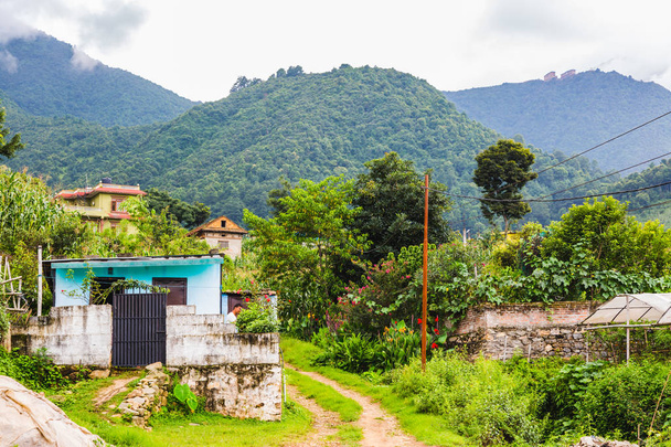 Красивих зелених пейзажів Непалу в сільській місцевості села Chandragiri літо, сцена Гімалаї, Непал - Фото, зображення