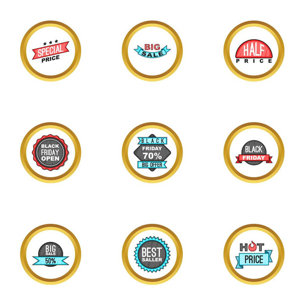 Offer icons set, cartoon style - Vector, Image