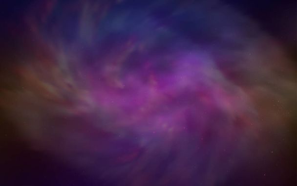 Темно-синий, красный векторный фон со звездами галактик. Сияющая цветная иллюстрация с яркими астрономическими звездами. Шаблоны для астрологических сайтов. - Вектор,изображение