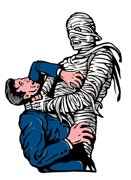 Mummy strangling a man - Photo, Image