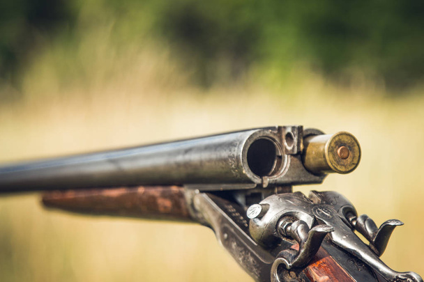 hunter's gun close up - Foto, imagen