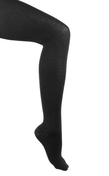 Female leg in tights on a white background - Zdjęcie, obraz