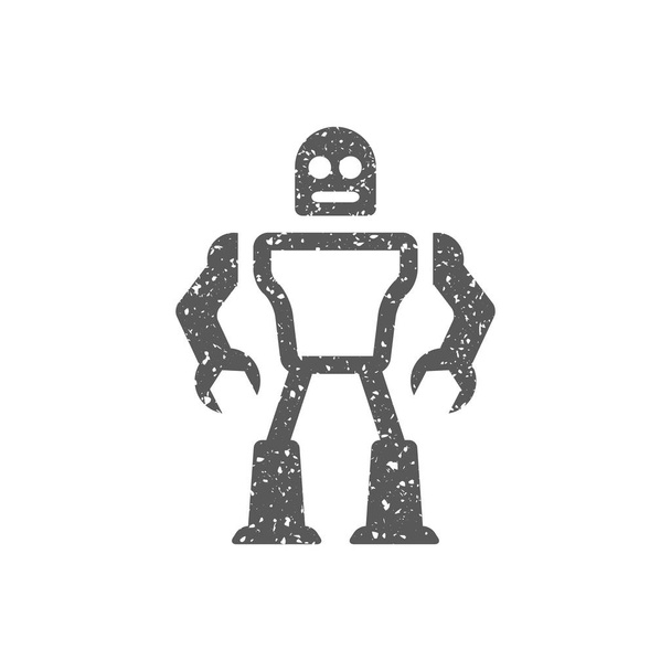 Ikona robota hračky izolovaných na bílém pozadí - Vektor, obrázek