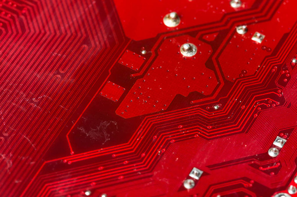 red computer chip close up  - Foto, immagini