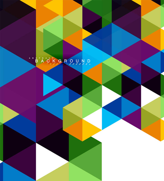 Multicolor triángulos fondo abstracto, azulejos de mosaico concepto
 - Vector, Imagen