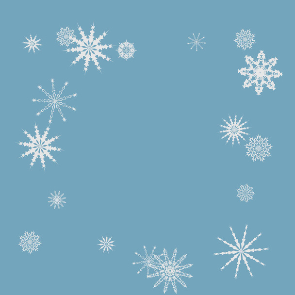 立ち下がり雪の正月背景ベクトル - ベクター画像
