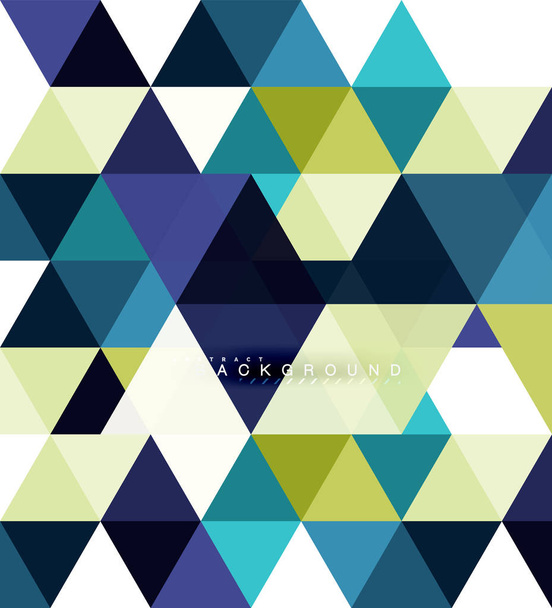 Multicolored triangles abstract background, mosaic tiles concept - Vektör, Görsel
