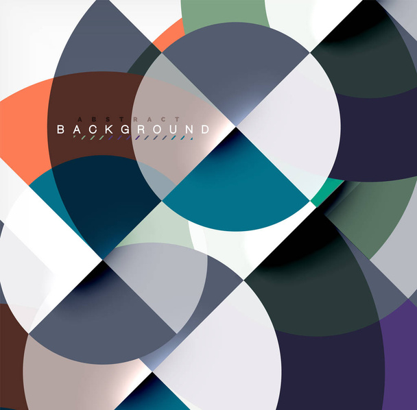 Minimal circle abstract background design, multicolored template for business or technology presentation or web brochure cover layout, wallpaper - Vector, Image