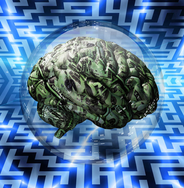 Finanční mozku a Maze pozadí - Fotografie, Obrázek