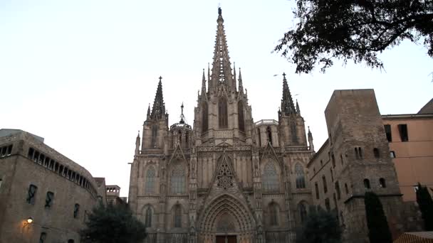 Barcelona görünümü - eski ve ünlü tarihi şehir, İspanya, İspanya.  - Video, Çekim